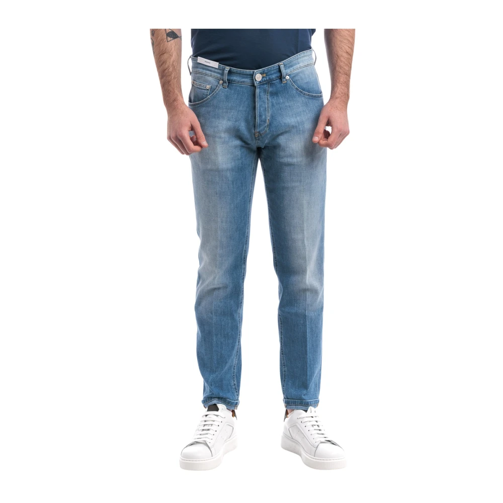 PT Torino Blauwe Denim Tapered Leg Jeans Blue Heren