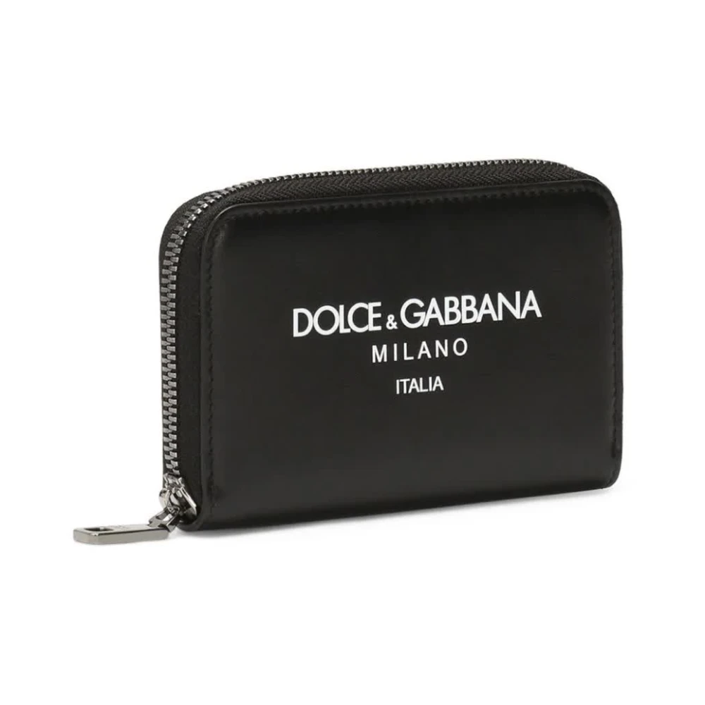 Dolce & Gabbana Bedrukte Portemonnee Black Heren