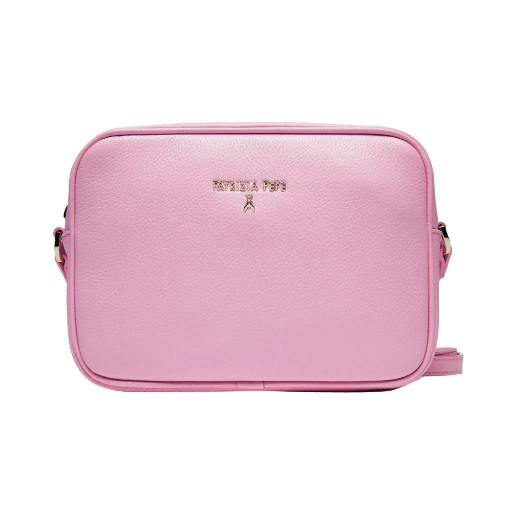 PATRIZIA PEPE Roze leren crossbody tas gehamerd Pink Dames