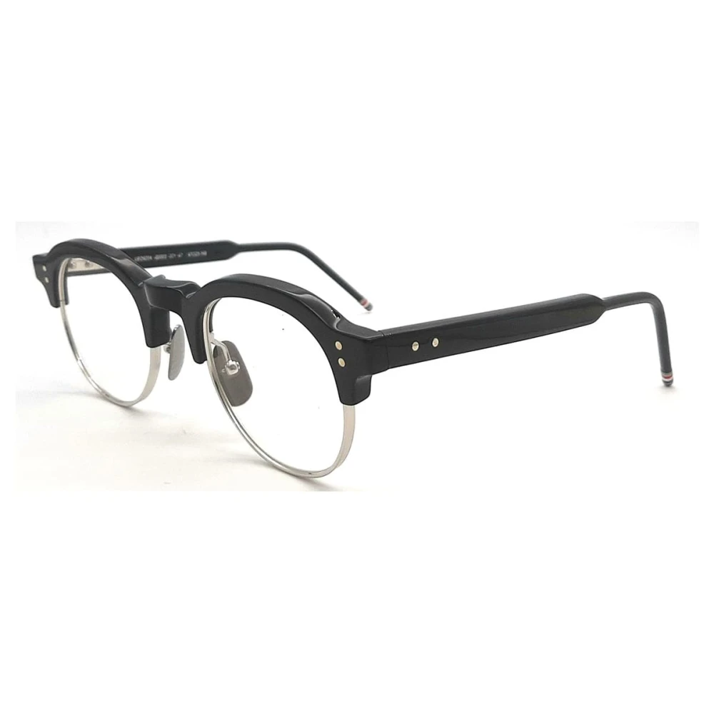Thom Browne Ovaal Zwart Zilver Bril Japan Black Heren