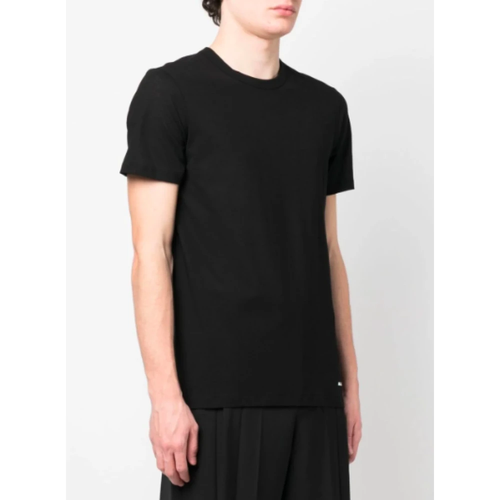 Jil Sander Zwarte Korte Mouw T-Shirt Black Heren