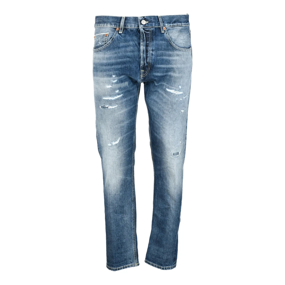 Dondup Ikonisk Japansk Selvedge Denim Jeans Blue, Herr