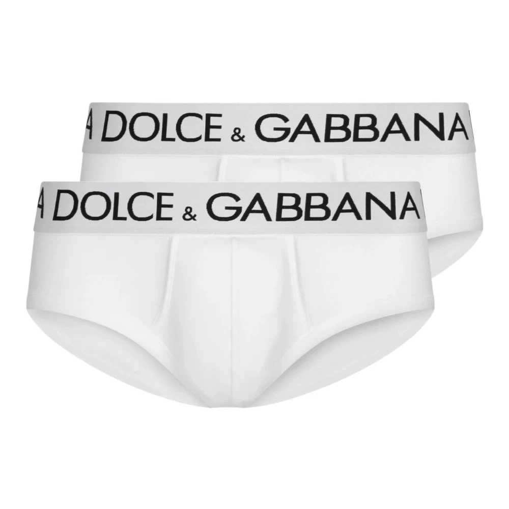 Dolce & Gabbana Wit Optisch Slip Brando Ondergoed White Heren