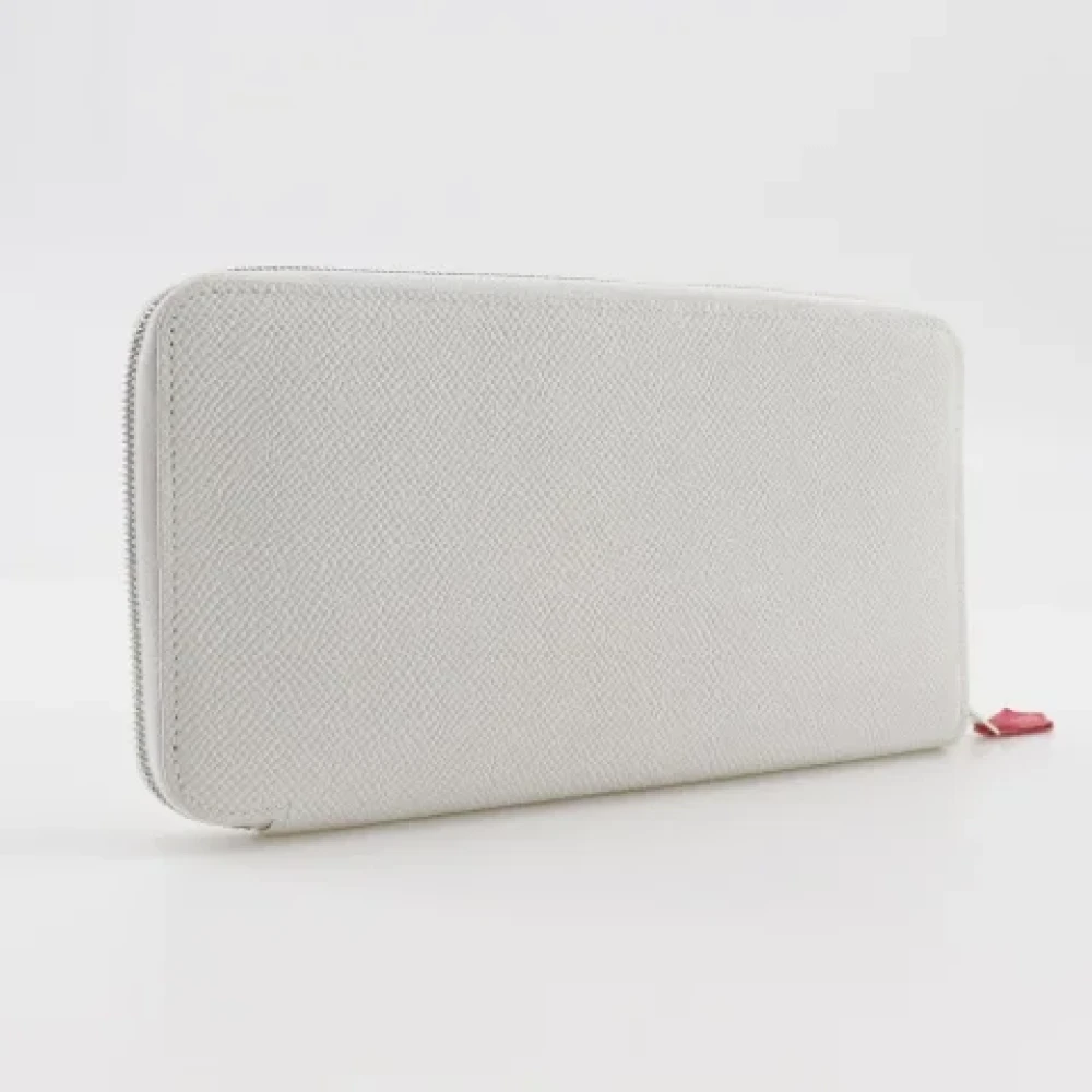 Hermès Vintage Pre-owned Leather wallets White Dames