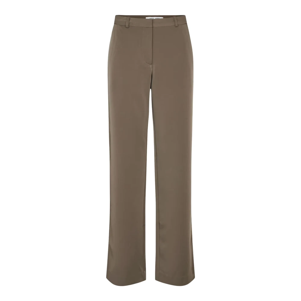 Samsøe Samsøe Kvinno Brun Byxor Dam, Xs, Polyester, Wide Byxor
