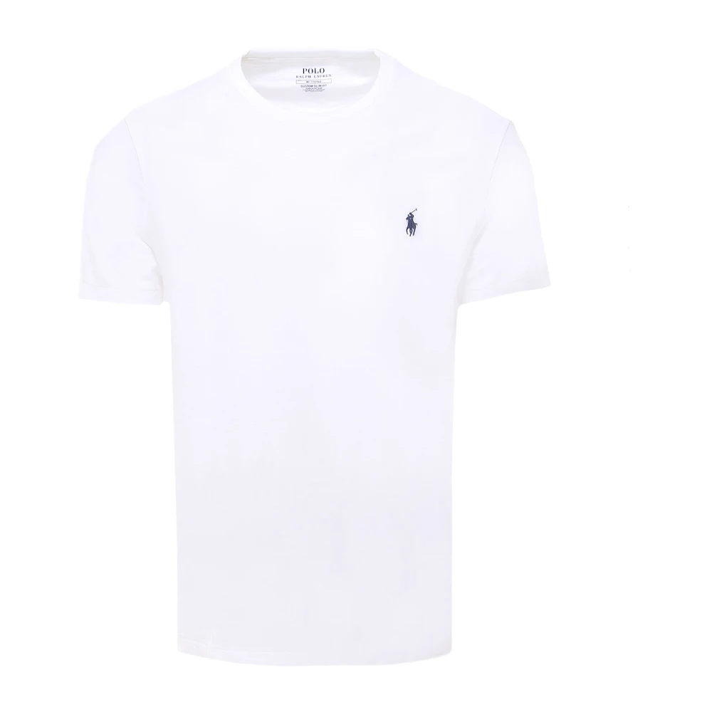 Polo Ralph Lauren Geborduurd Logo Katoenen T-Shirt White Heren