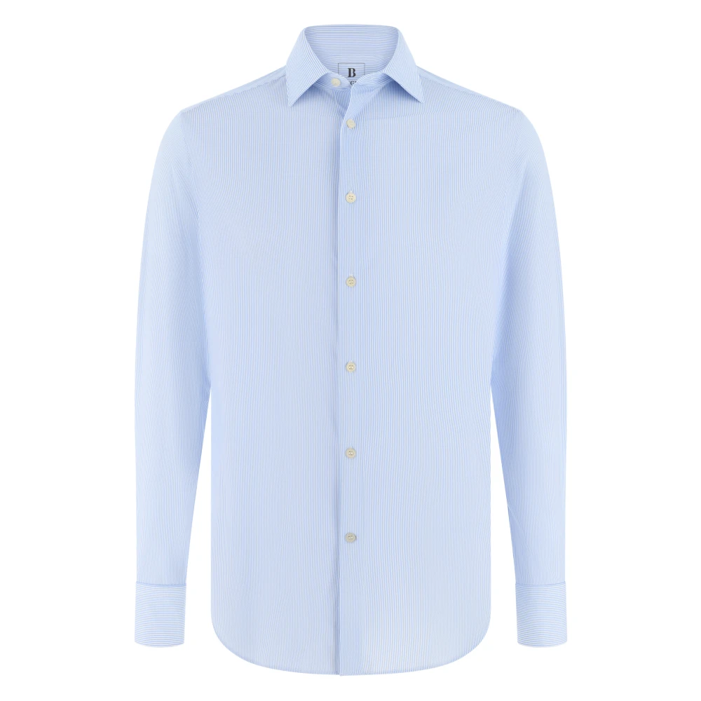 Boggi Milano Herren Blau B Tech Slim Fit Stretch Nylon Shirt