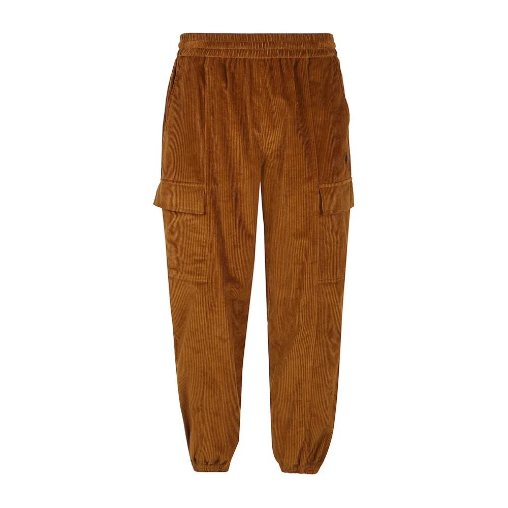 Marcelo Burlon Bruine Fluwelen Broek voor Heren Brown Heren