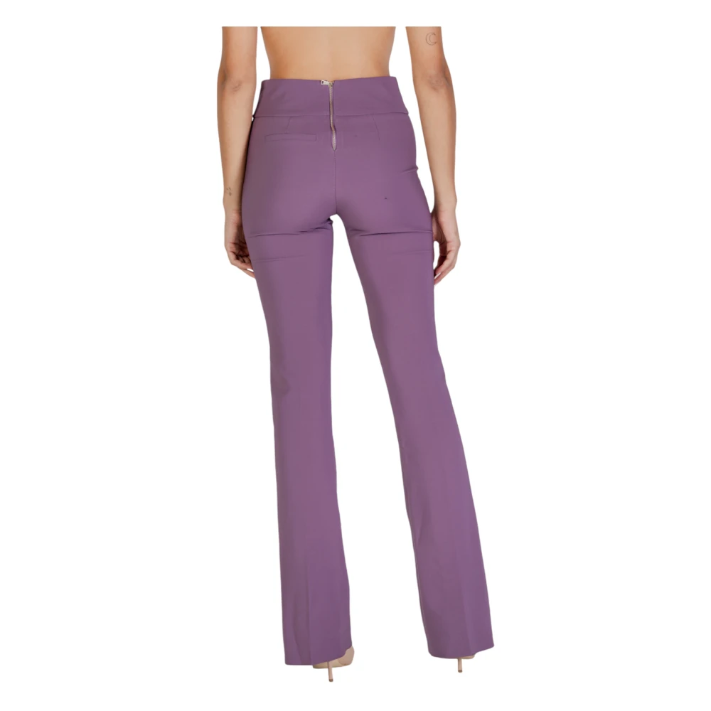 Sandro Ferrone Paarse ritsbroek met achterzakken Purple Dames
