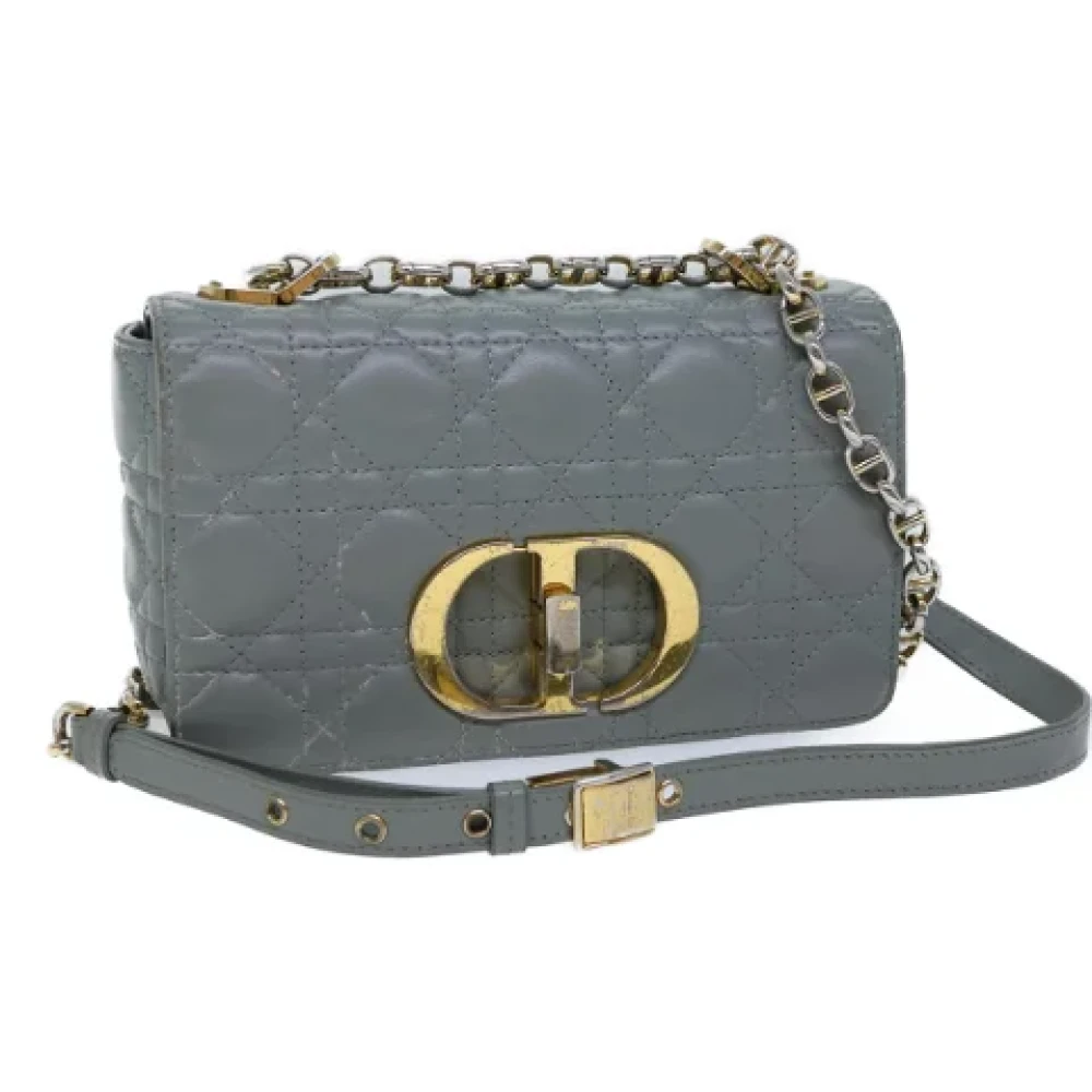 Dior Vintage Pre-owned Leather dior-bags Gray Dames