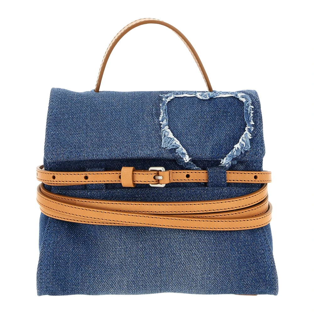 Moschino Women's Blue Tie Me Small Handbag - Handbags - One Size - Bags