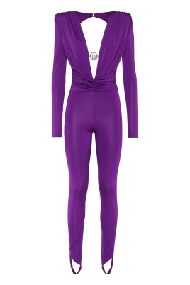 Shoulder Padded Jumpsuit