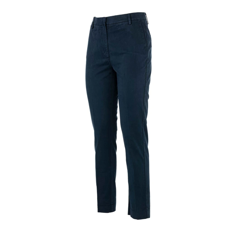 Manila Grace Blauwe Chino Broek voor Vrouwen Blue Dames