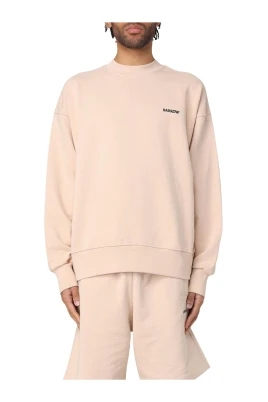 Klassisk Beige Crew Neck Sweatshirt