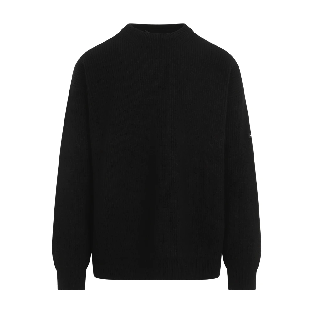 Balenciaga Zwarte Crew Neck Sweater Black Heren