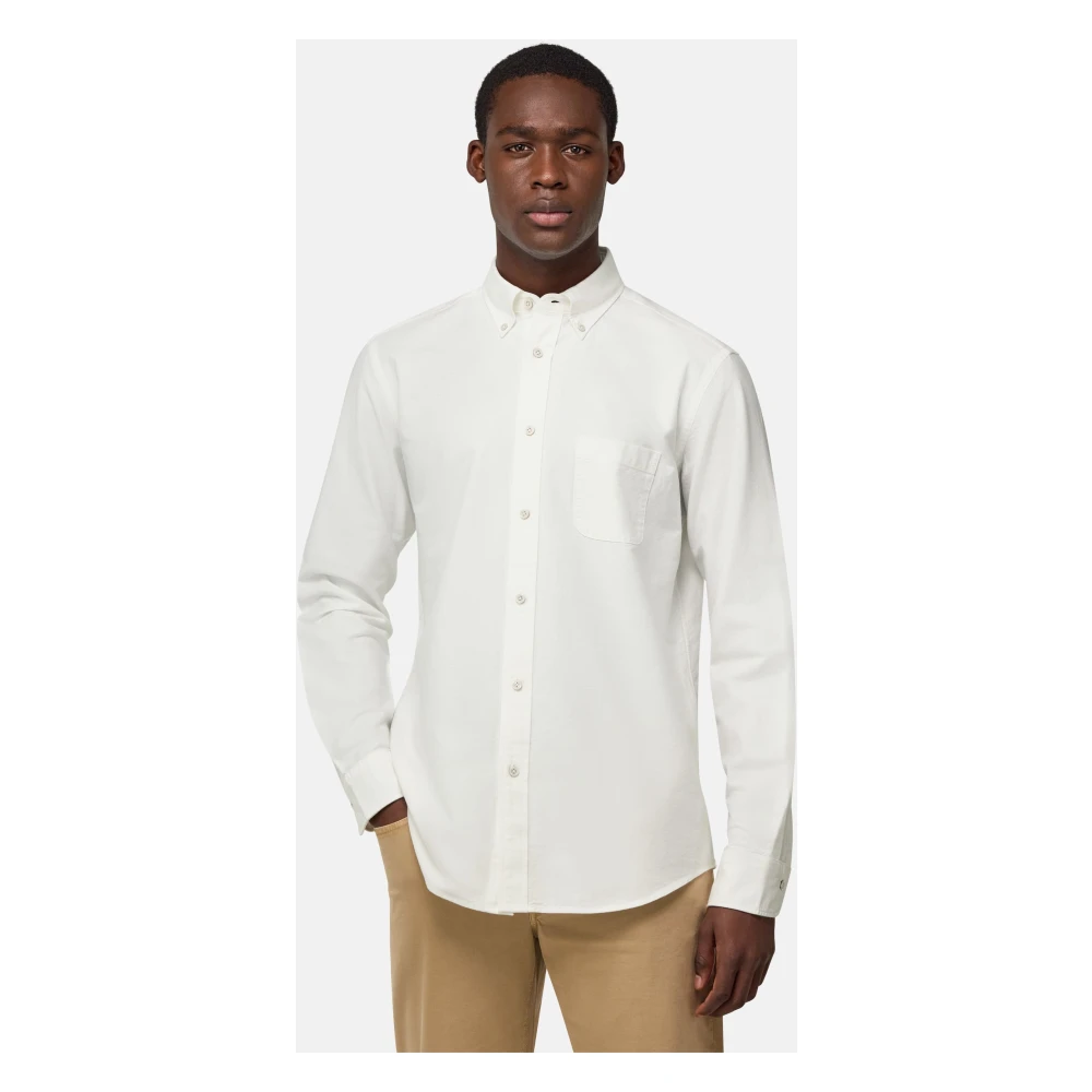 Boggi Milano Regular Fit Oxford Katoenen Overhemd Blue Heren