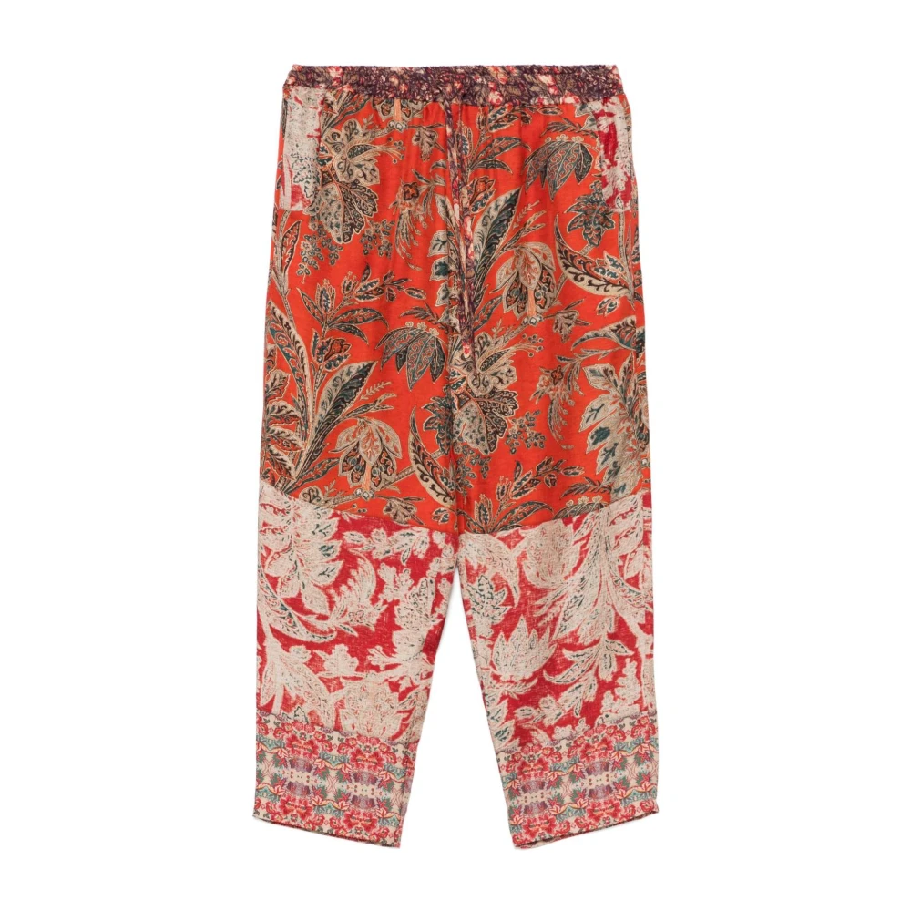 Pierre-Louis Mascia Rode Grafische Print Elastische Taillebroek Red Dames