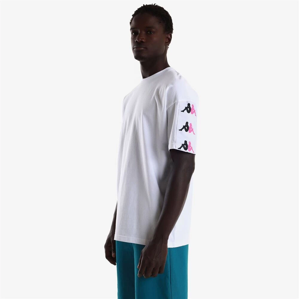 Kappa Korte Mouw T-shirt White Heren
