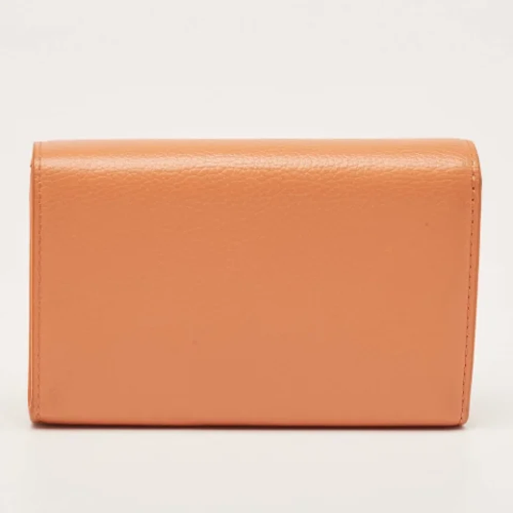 Mulberry Pre-owned Leather wallets Orange Dames