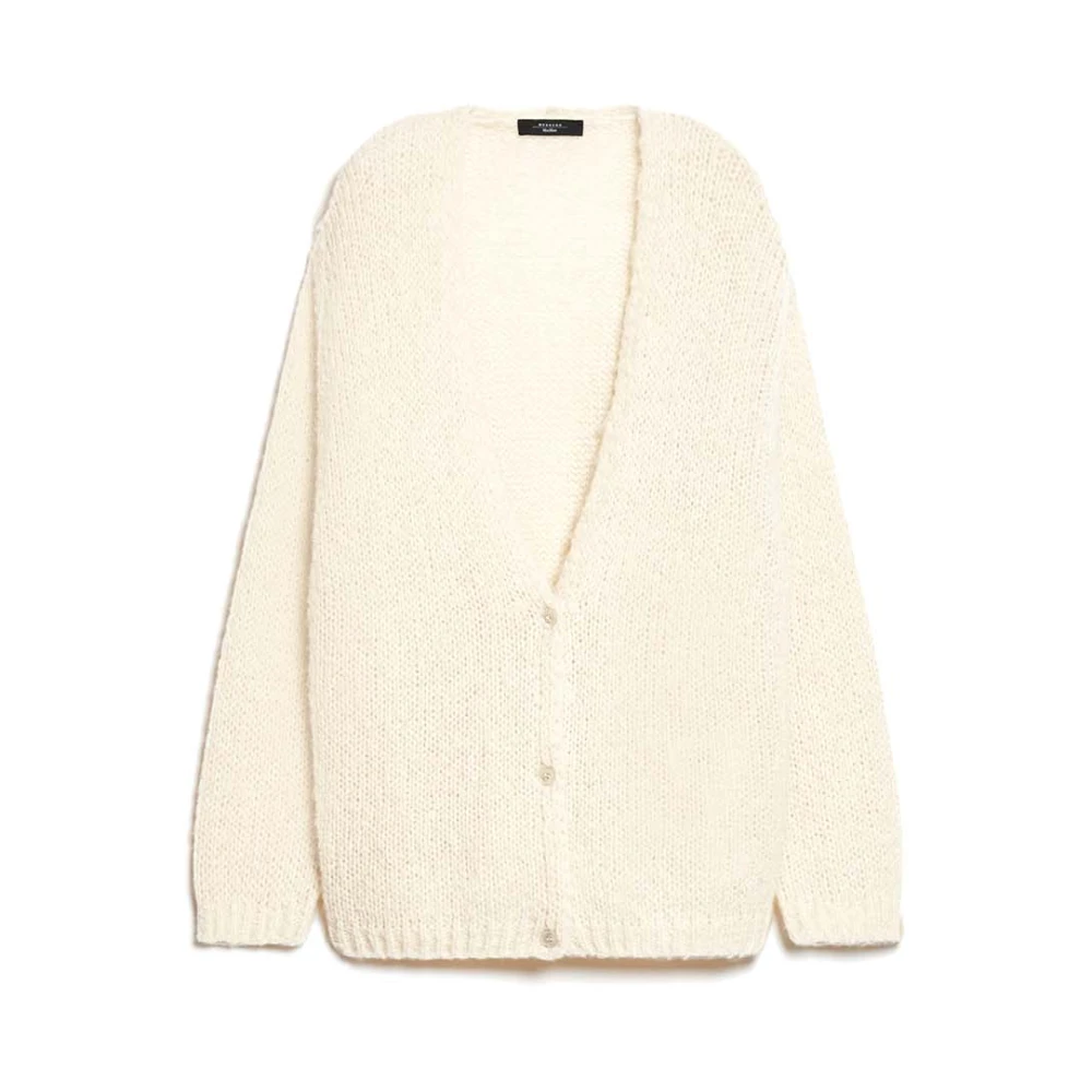 Max Mara Beige Oversize Alpaca Cardigan Sweater Beige Dames