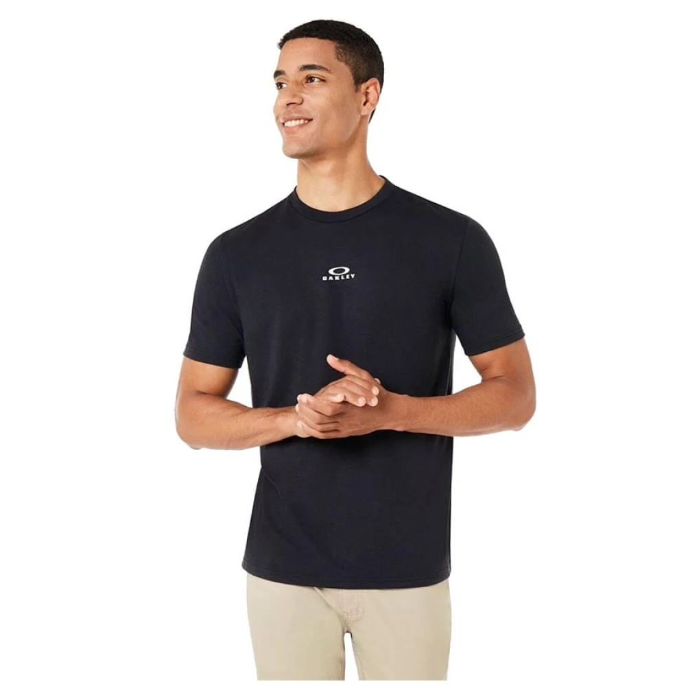 Oakley Zwart kort T-shirt Black Heren