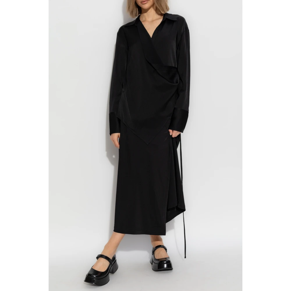 Helmut Lang Wikkelshirt Black Dames