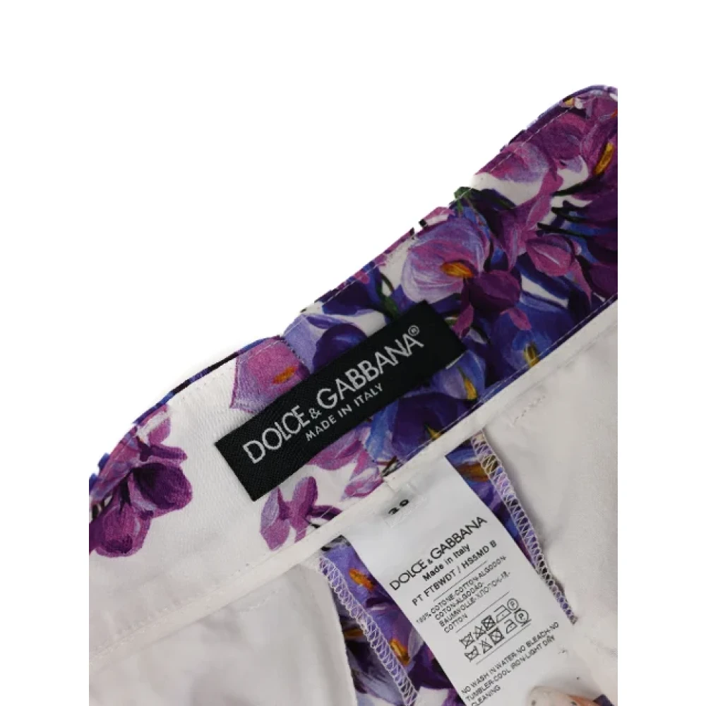 Dolce & Gabbana Pre-owned Cotton bottoms Multicolor Dames