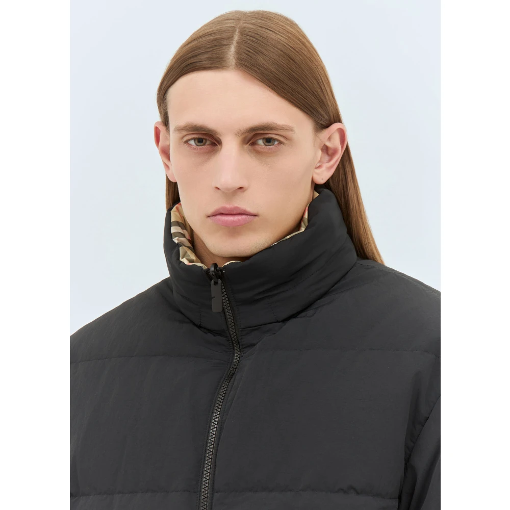 Burberry Geruite Omkeerbare Jas Beige Heren