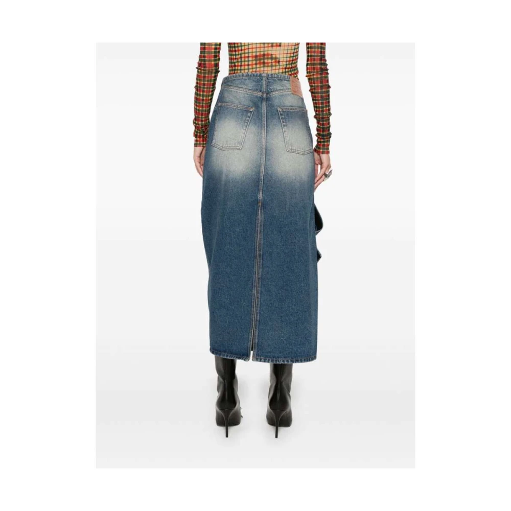 Y Project Denim Rok met Touch-Strap Sluiting Blue Dames
