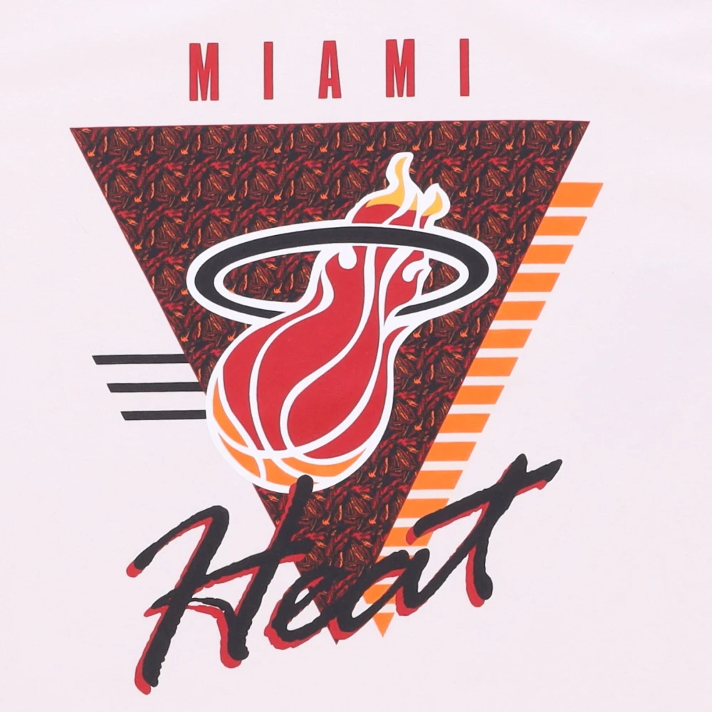 Mitchell & Ness Miami Heat NBA Tee Hardwood Classics Beige Heren