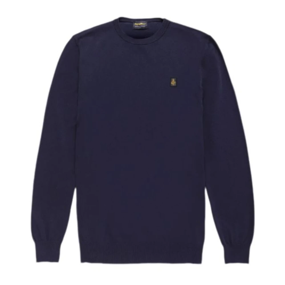 RefrigiWear Blauwe Heren Pullover met Voorlogo Blue Heren