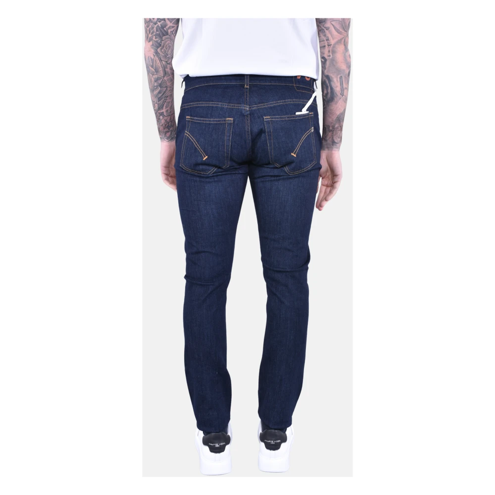 Dondup Skinny Fit Lage Taille Donkerblauwe Jeans Blue Heren