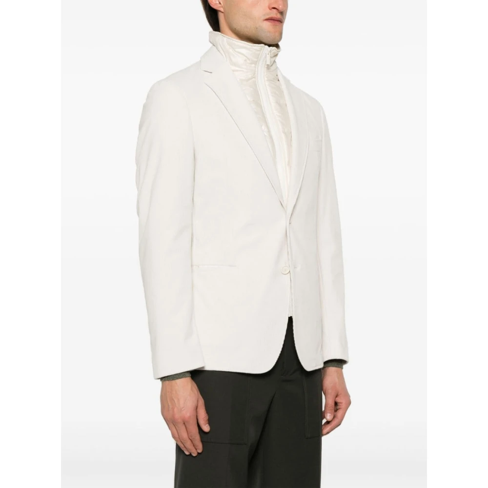 Hugo Boss Witte Corduroy Laagjesjas White Heren