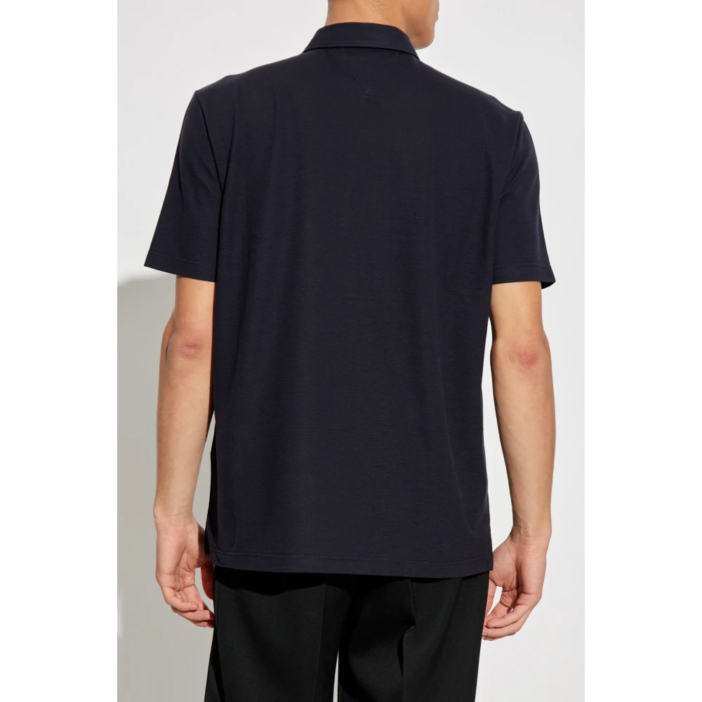 Bottega Veneta Katoenen polo met logo Blue Heren