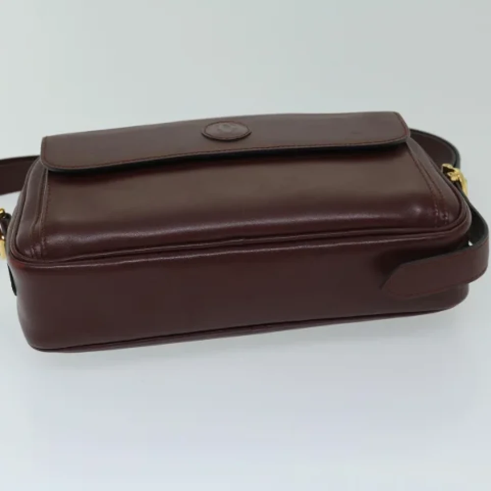 Cartier Vintage Pre-owned Leather shoulder-bags Red Dames