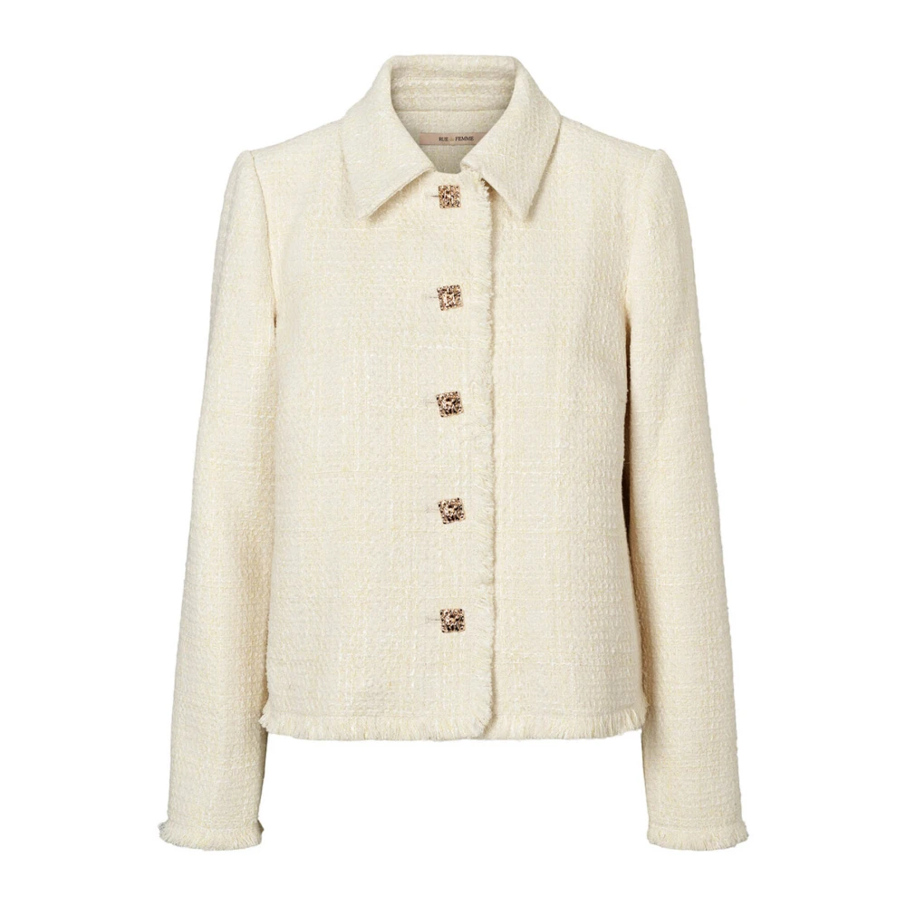 RUE de Femme Elegante Morgana Jacket Outerwear in Off White Dames