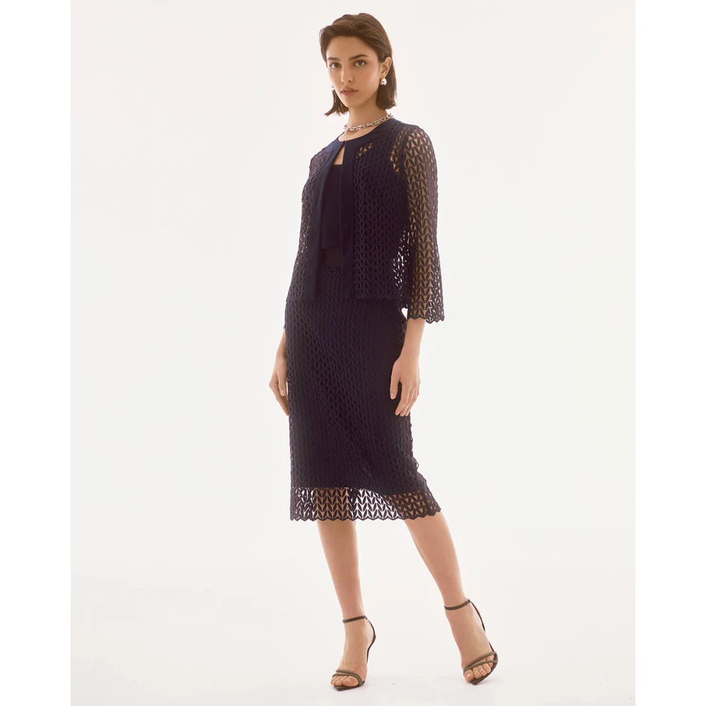 Joseph Ribkoff Elegante Rok 251755 Blue Dames