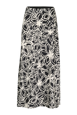 floral-print-skirt-black-beige