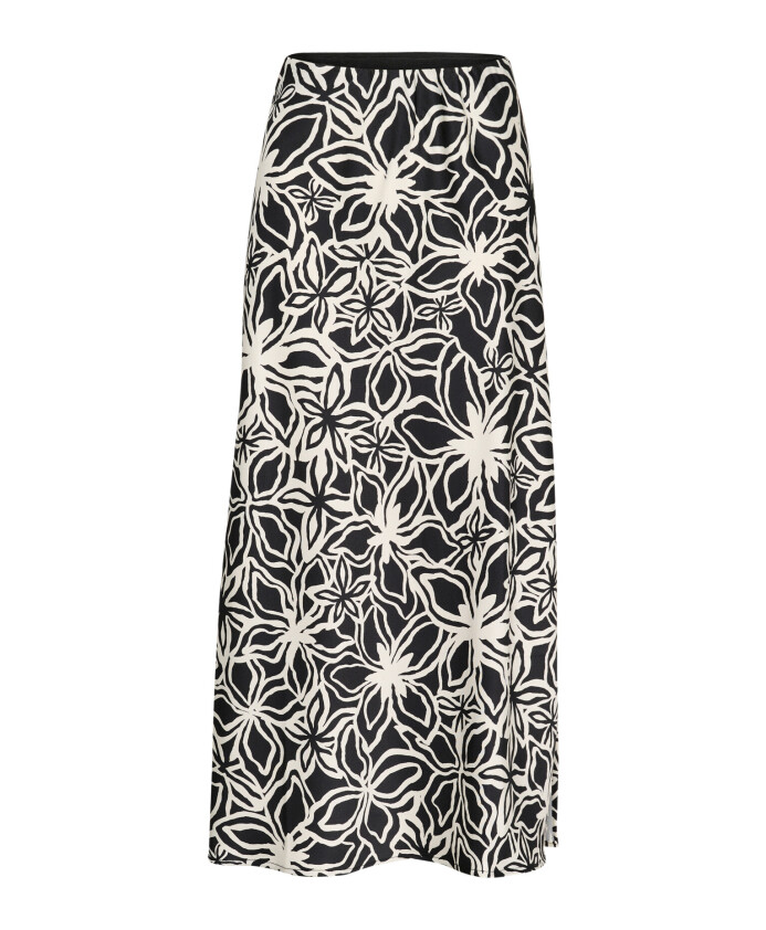 floral-print-skirt-black-beige