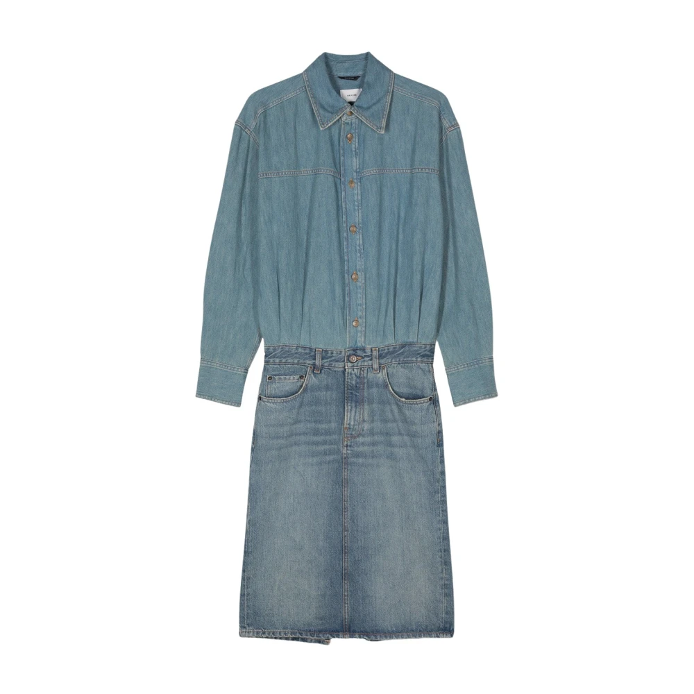 Haikure Blauwe Denim Overhemdjurk Blue Dames