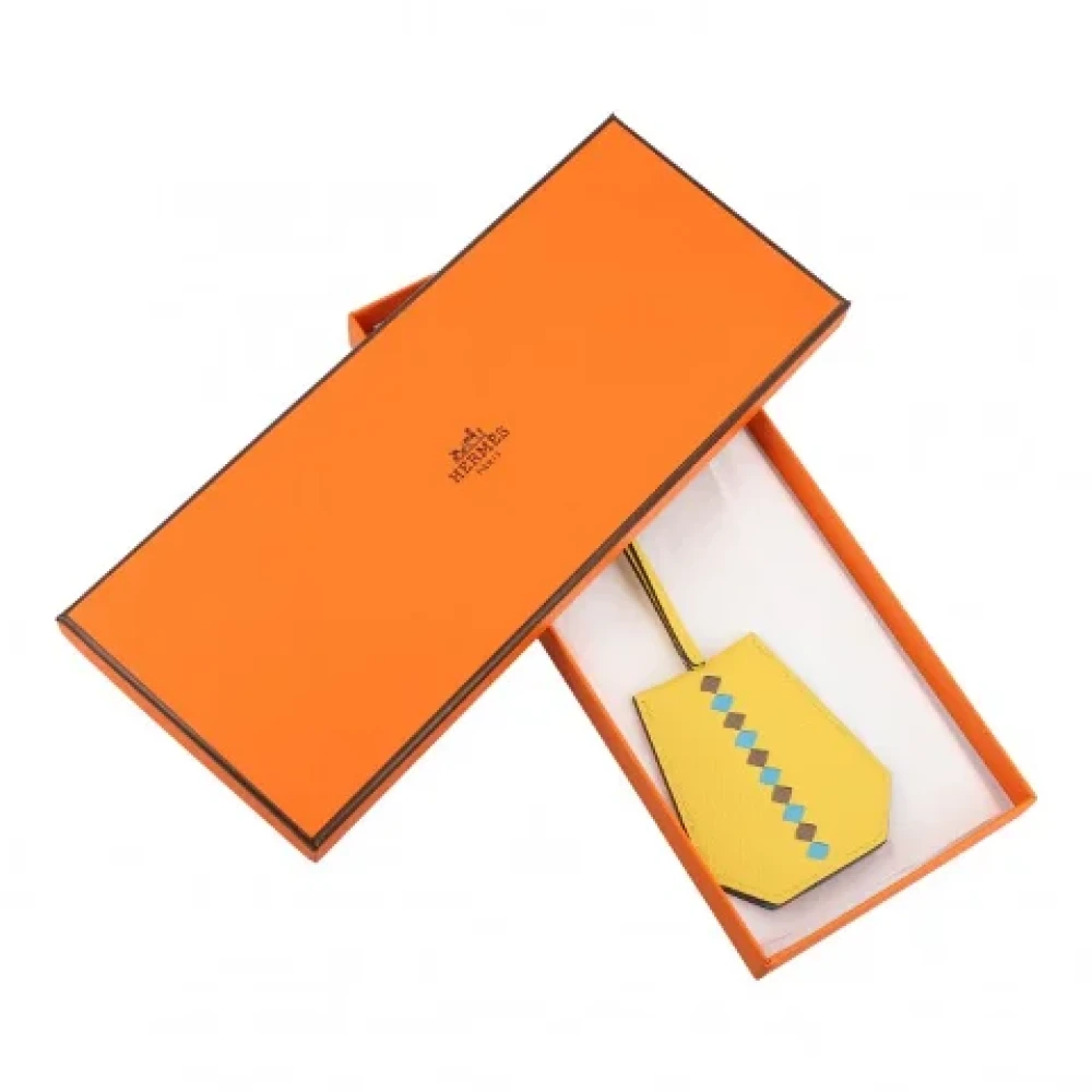 Hermès Vintage Pre-owned Leather key-holders Yellow Dames