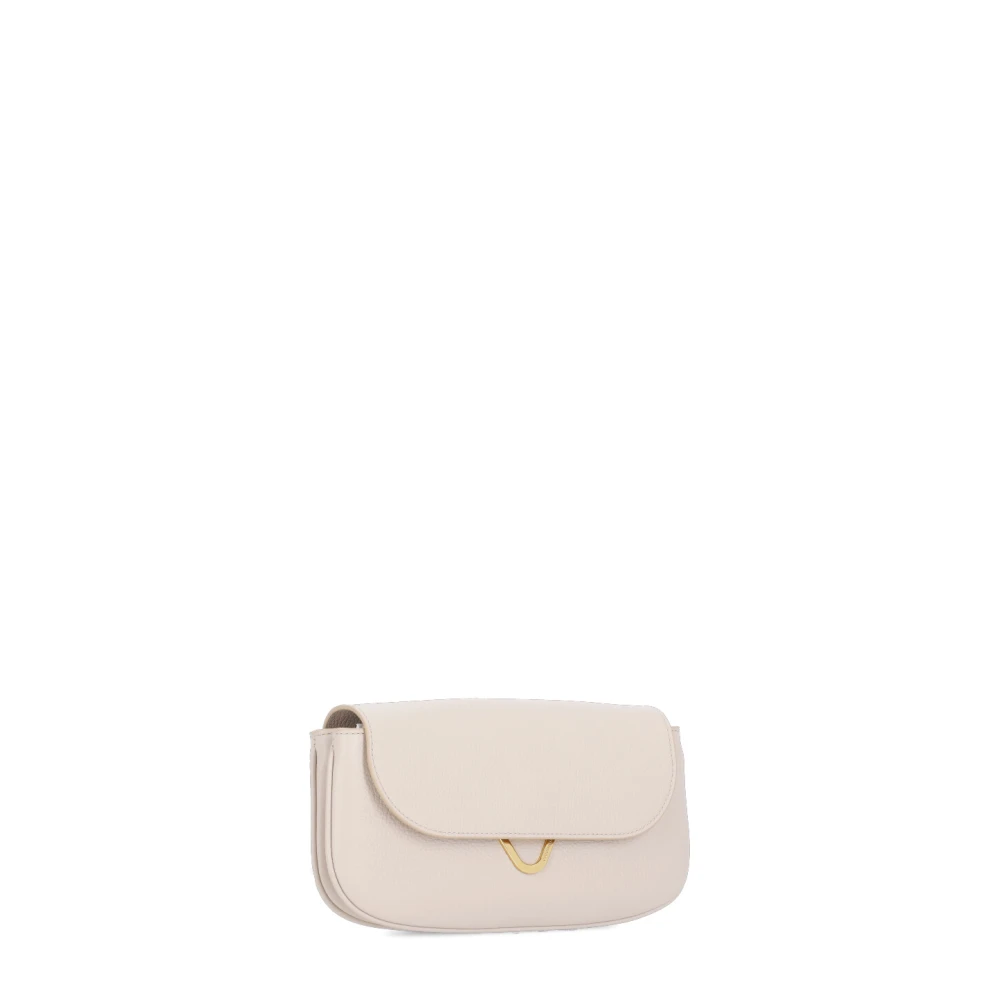 Coccinelle Roze Leren Schoudertas met Ketting Pink Dames