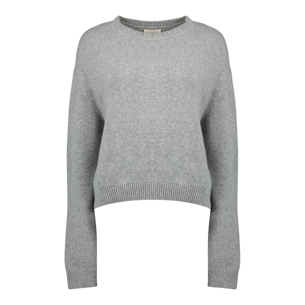 Khaite Women's Gray Milo Round-Neck Knit - Round-Neck Knitwear - M - Knitwear