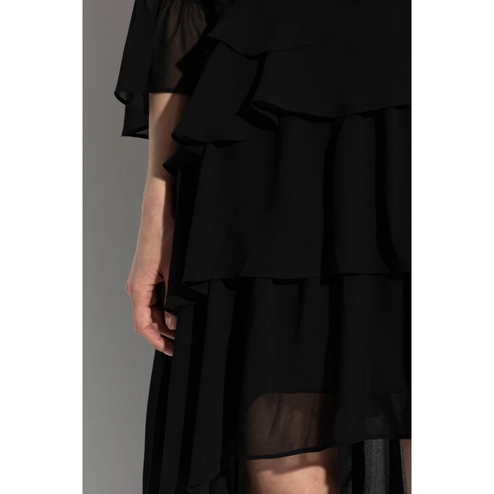 AllSaints Gerimpelde jurk Nat Black Dames