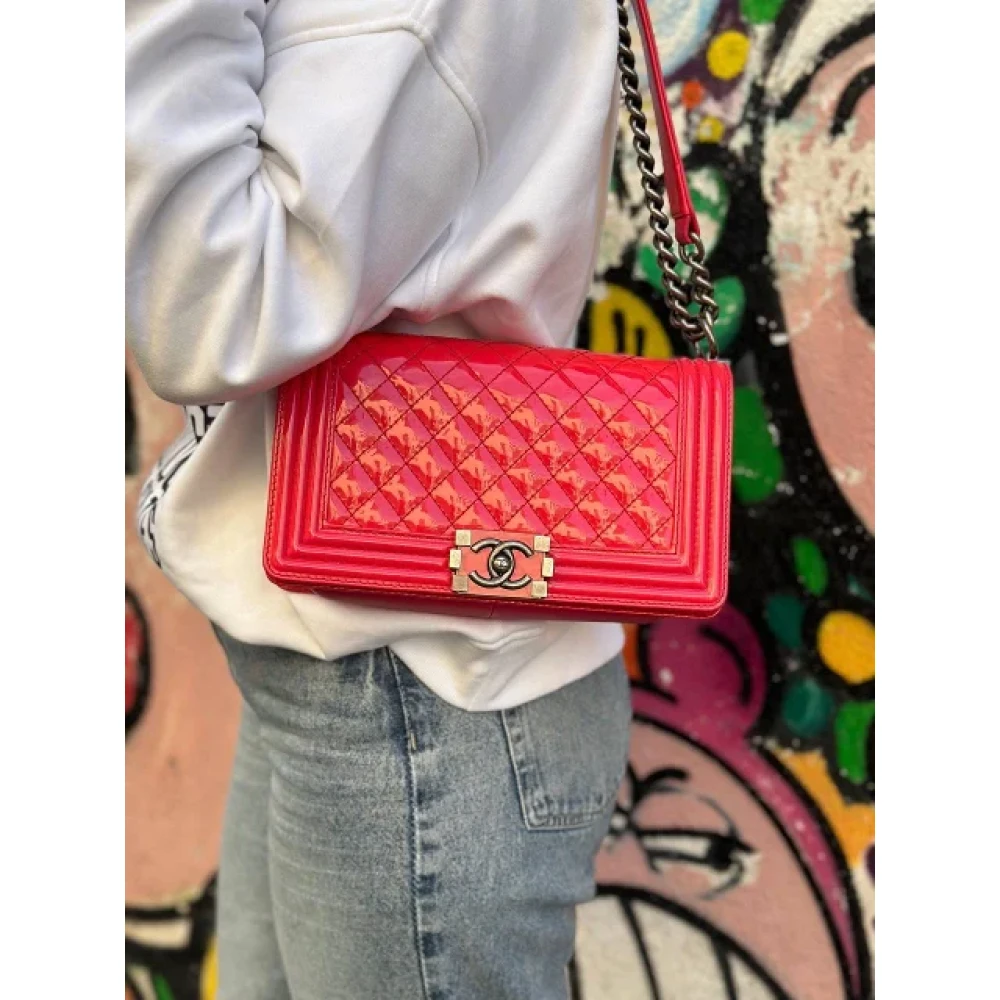 Chanel Vintage Pre-owned Leather chanel-bags Pink Dames
