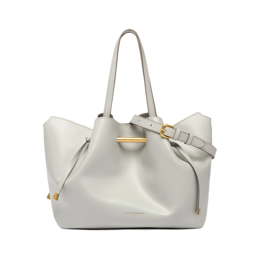 Gianni Chiarini Leren handtas met verstelbare band White Dames