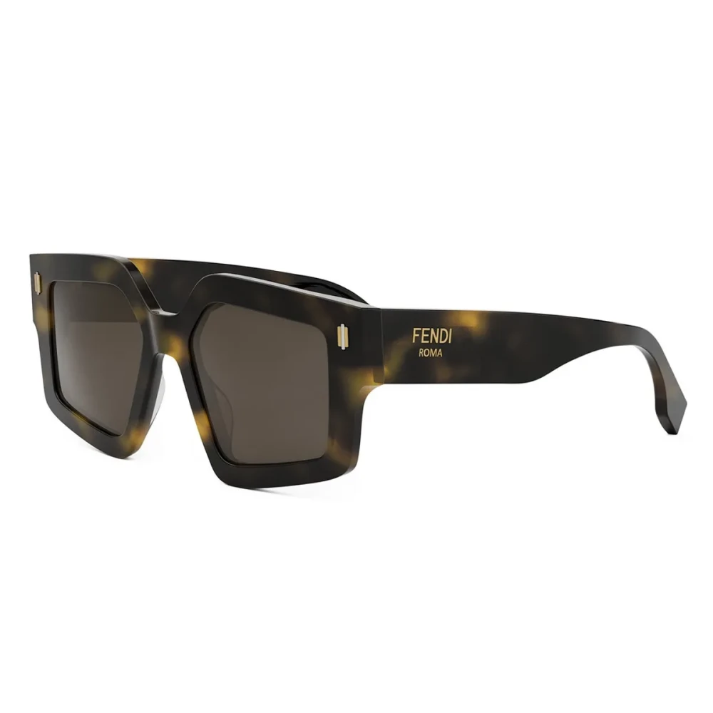 Fendi Unisex Brown Sunglasses, 52 Mm, Geometric Evolution Sunglasses