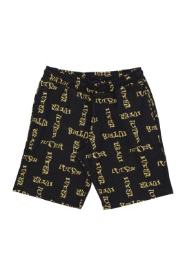 black-wavy-jacquard-short-trousers