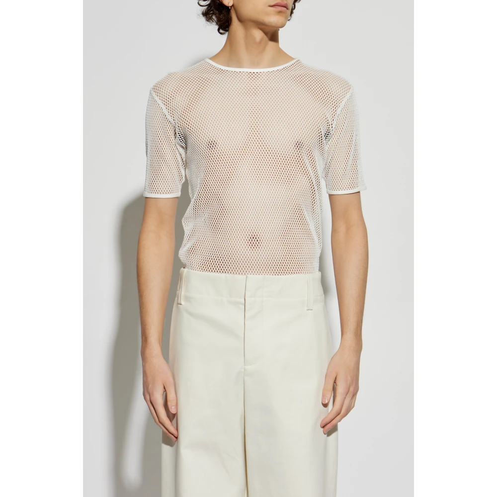 Bally Geperforeerd T-shirt White Heren