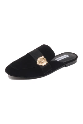 Svart Mocka Loafer Sko